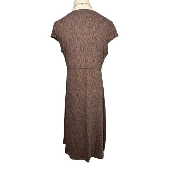 Toad & Co. Horny toad Rosmarie geometric print dress brown size medium M - Picture 4 of 6